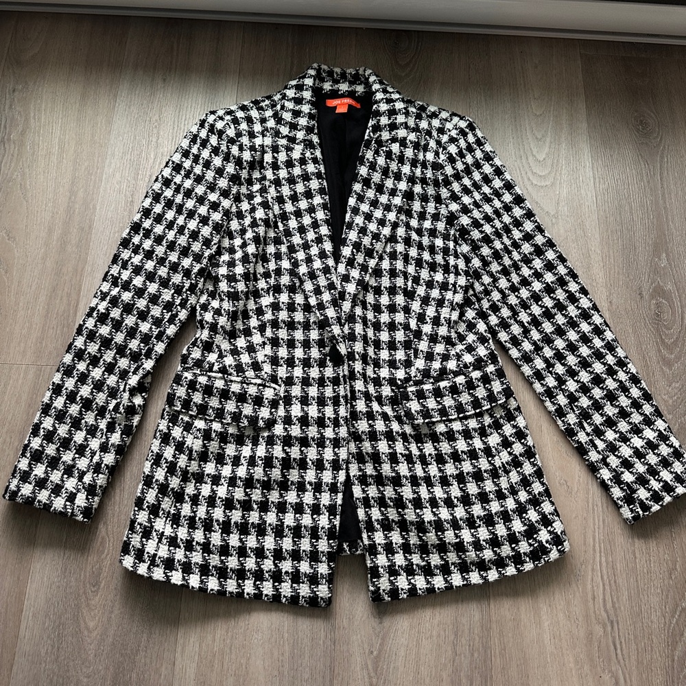 Joe Fresh white and black Blazer size small